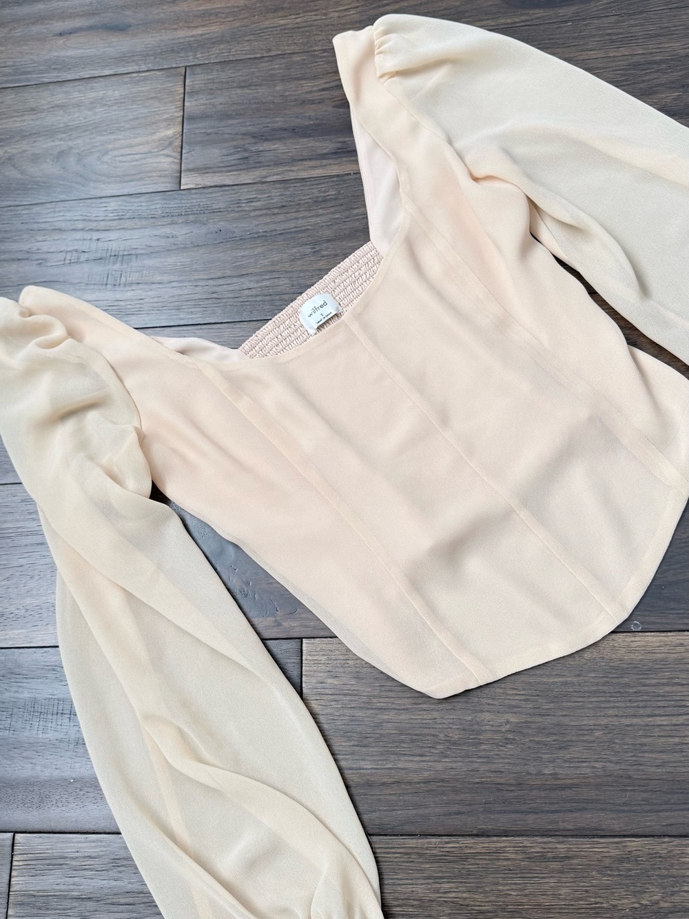 Women’s Wilfred Cream Puff-Sleeve Square Neck Top